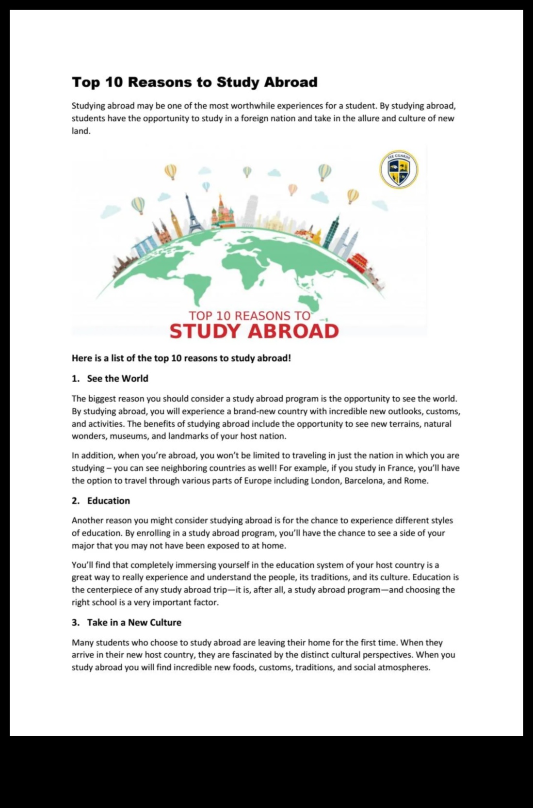 why should i study abroad